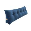 SOGA 120cm Blue Triangular Wedge Bed Pillow – Bedside Backrest Cushion