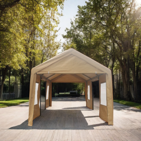 Party Tent Gazebo Heavy Duty Outdoor Car Canopy Carport Portable Garage (Option: Sand-12x20ft)