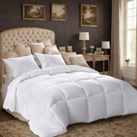 All-polyester Brushed Single Quilt Core Lattice Quilting With Microfiber Filling,  Suitable For All Seasons, Down Quilt Alternative, Breathable And Wa (Option: 263cmx229cm 4pcs)