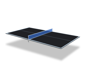 6x3ft Black Mid-Size Ping Pong Conversion Top Foldable & Portable Table Tennis Table Top For Indoor Games (Color: BLACK)
