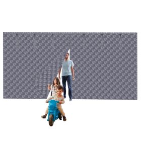 1Pc 16x7FT Magnetic Thermal Insulated Garage Door Curtain For Winter Two Car Garage Screen With Magnetic Closure 8 Roll Up Buckle Straps For Two Cars (Option: Grey-L)