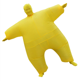 Inflatable Masquerade Costume Full Body Suit Air Blow Up Costumes Jumpsuit Suit (Color: Yellow)