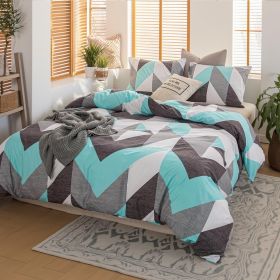 3pcs duvet cover set queen (duvet cover*1+Pillowcase*2) Extremely diverse styles (Style: Geometry)