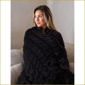 The Dreamer Blanket | For Stress & Anxiety | air conditioning quilt  Sofa Blankets Small Blankets Lunch Blankets Cozy And Warm Blanket Lightweight Sof (Color: BLACK)