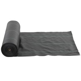 Weed Barrier Landscape Fabric, 5oz Heavy Duty Woven Weed Control Fabric For Landscaping (Color: BLACK)
