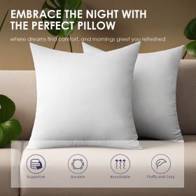 White Square Pillow Two Bubble Bags Suitable For Bed Cushions,  Sofa Cushions, Garden Cushions, Cushion Core, Breathable,  Hand Washable, OKO-100 Cert (Option: 51X51x15cm 14pcs)