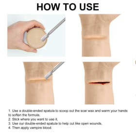 SFX Makeup Kit, Makeup Props Scar Makeup Scary Atmosphere Party Makeup Set (Option: 1pcs)